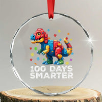 Dinosaur 100 Days Smarter Crystal Glass Ornament Building Bricks Dinosaur 100th Day Kids