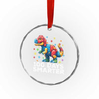 Dinosaur 100 Days Smarter Crystal Glass Ornament Building Bricks Dinosaur 100th Day Kids