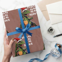 Dinosaur Christmas Wrapping Paper Roll Fa Ra Ra Ra Rawr Xmas Tree Santa Rex Lover