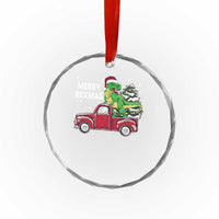 Dinosaur Christmas Tree Crystal Glass Ornament Merry Rexmas Xmas Pet Dino Trex Red Truck Family TS10
