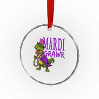 Dinosaur Mardi Gras Crystal Glass Ornament Funny Meme New Orleans Party Custume Beads - Wonder Print Shop