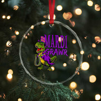 Dinosaur Mardi Gras Crystal Glass Ornament Funny Meme New Orleans Party Custume Beads - Wonder Print Shop