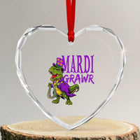 Dinosaur Mardi Gras Heart Crystal Glass Ornament Funny Meme New Orleans Party Custume Beads - Wonder Print Shop