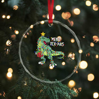Dinosaur Xmas Tree Rex Crystal Glass Ornament Merry Rex-Mas Xmas Pet Dino Trex TS10