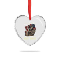 Dirt Bike American Flag Heart Crystal Glass Ornament Never Underestimate An Old Man With A Dirt Bike Motocross - Wonder Print Shop