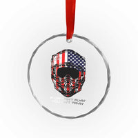 Dirt Bike American Flag Patriotic Crystal Glass Ornament If Dirt Ain't Flyin You Ain't Tryin - Wonder Print Shop