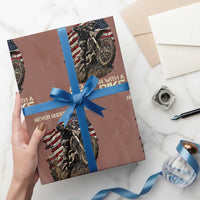 Dirt Bike American Flag Wrapping Paper Roll Never Underestimate An Old Man With A Dirt Bike Motocross - Wonder Print Shop