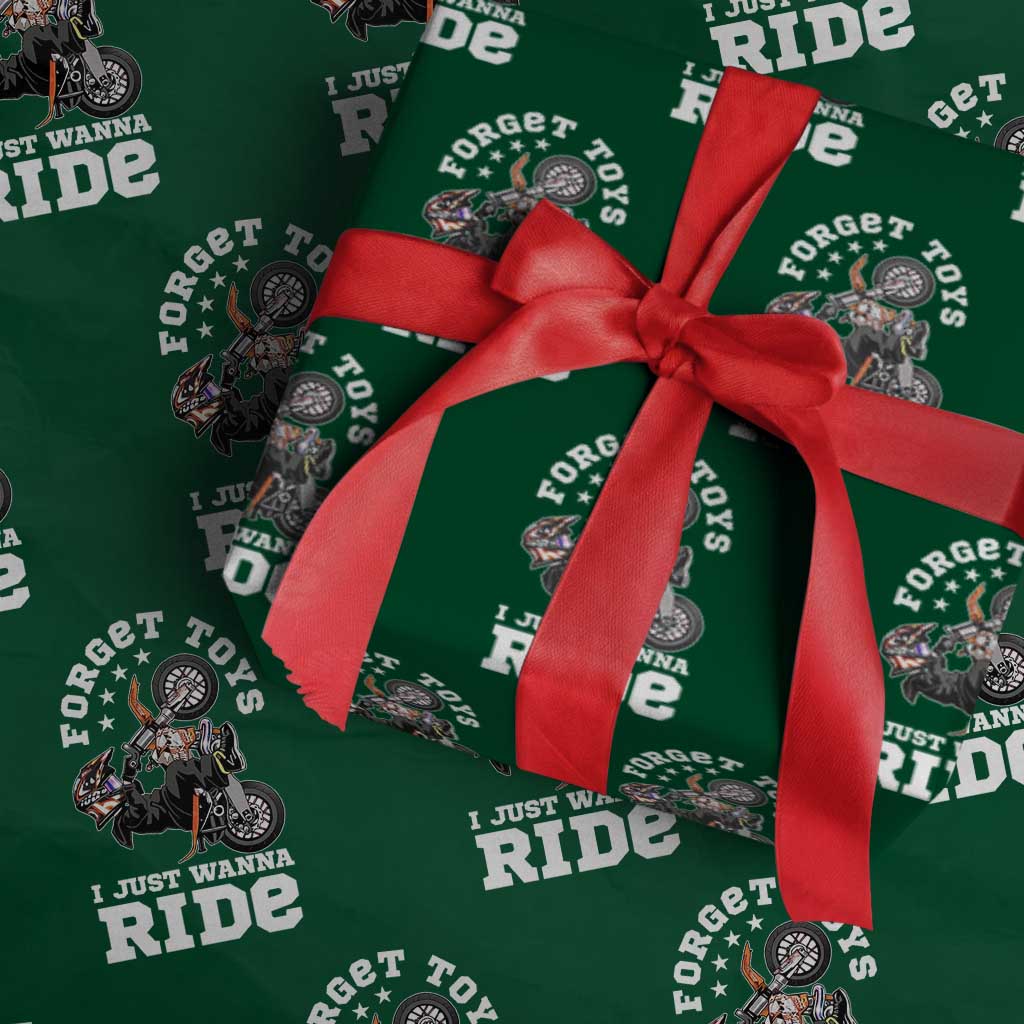 Dirt Bike Boys Wrapping Paper Roll Funny Forgive Toys I Just Wanna Ride Motocross Rider - Wonder Print Shop