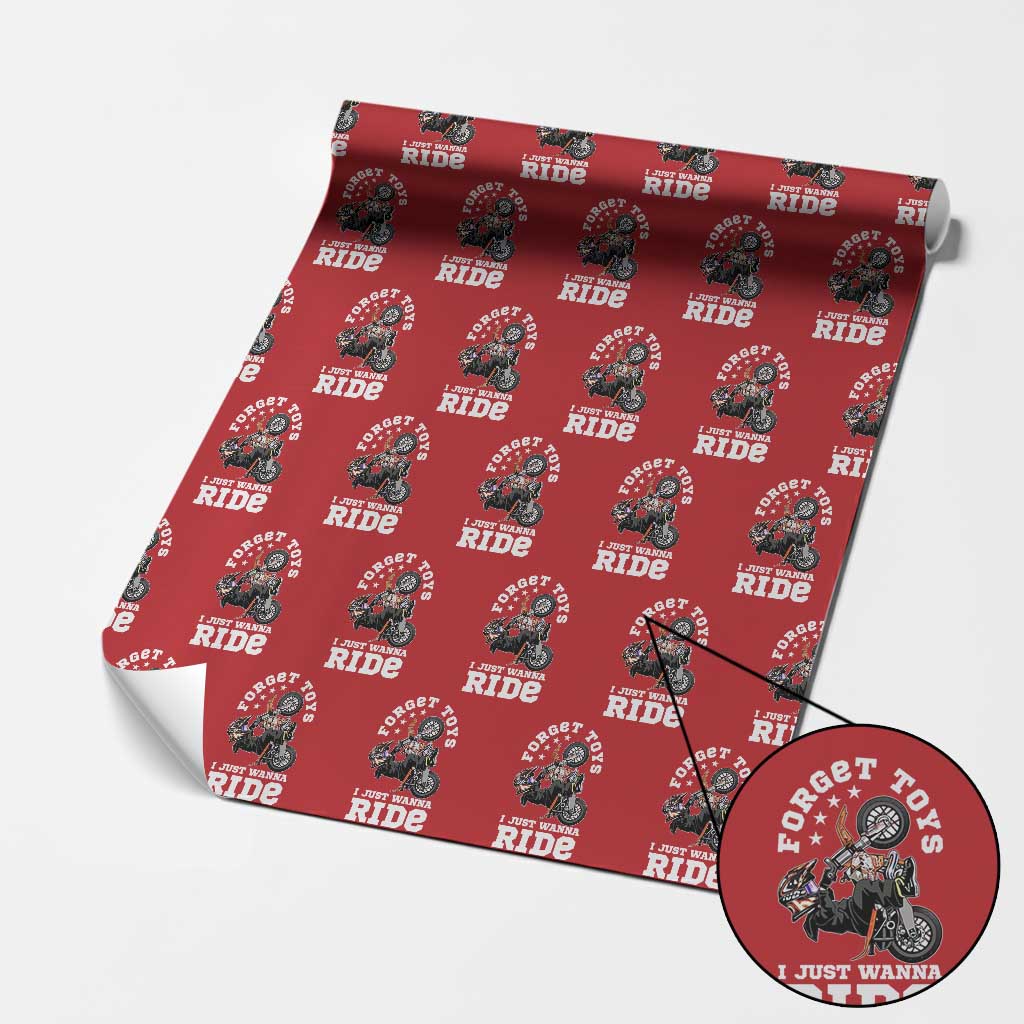 Dirt Bike Boys Wrapping Paper Roll Funny Forgive Toys I Just Wanna Ride Motocross Rider - Wonder Print Shop