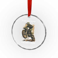 Dirt Bike Motocross Camo Crystal Glass Ornament If Dirt Ain't Flyin You Ain't Tryin - Wonder Print Shop