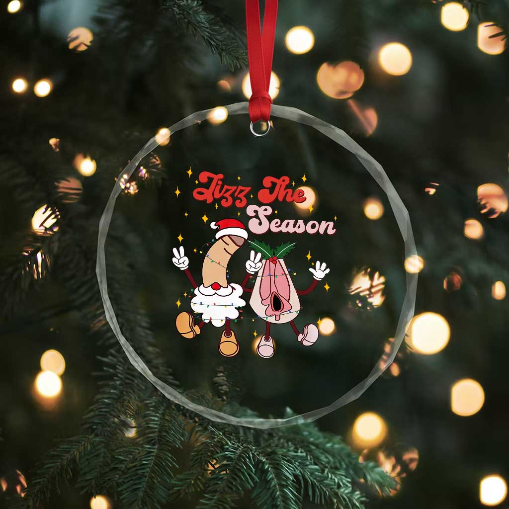 Dirty Christmas Jizz The Season Crystal Glass Ornament Funny Xmas Inappropriate Adult Humor TS11