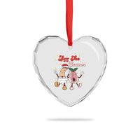 Dirty Christmas Jizz The Season Heart Crystal Glass Ornament Funny Xmas Inappropriate Adult Humor - Wonder Print Shop