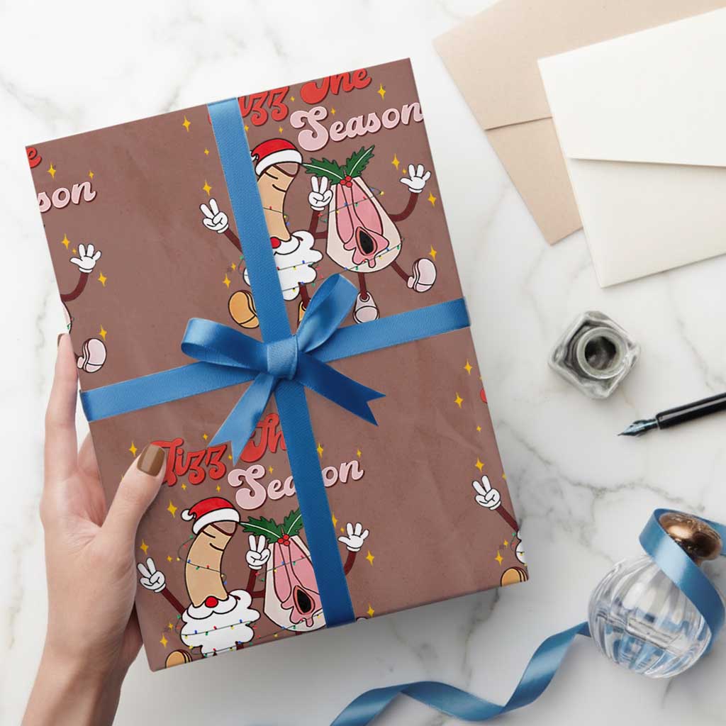 Dirty Christmas Jizz The Season Wrapping Paper Roll Funny Xmas Inappropriate Adult Humor - Wonder Print Shop