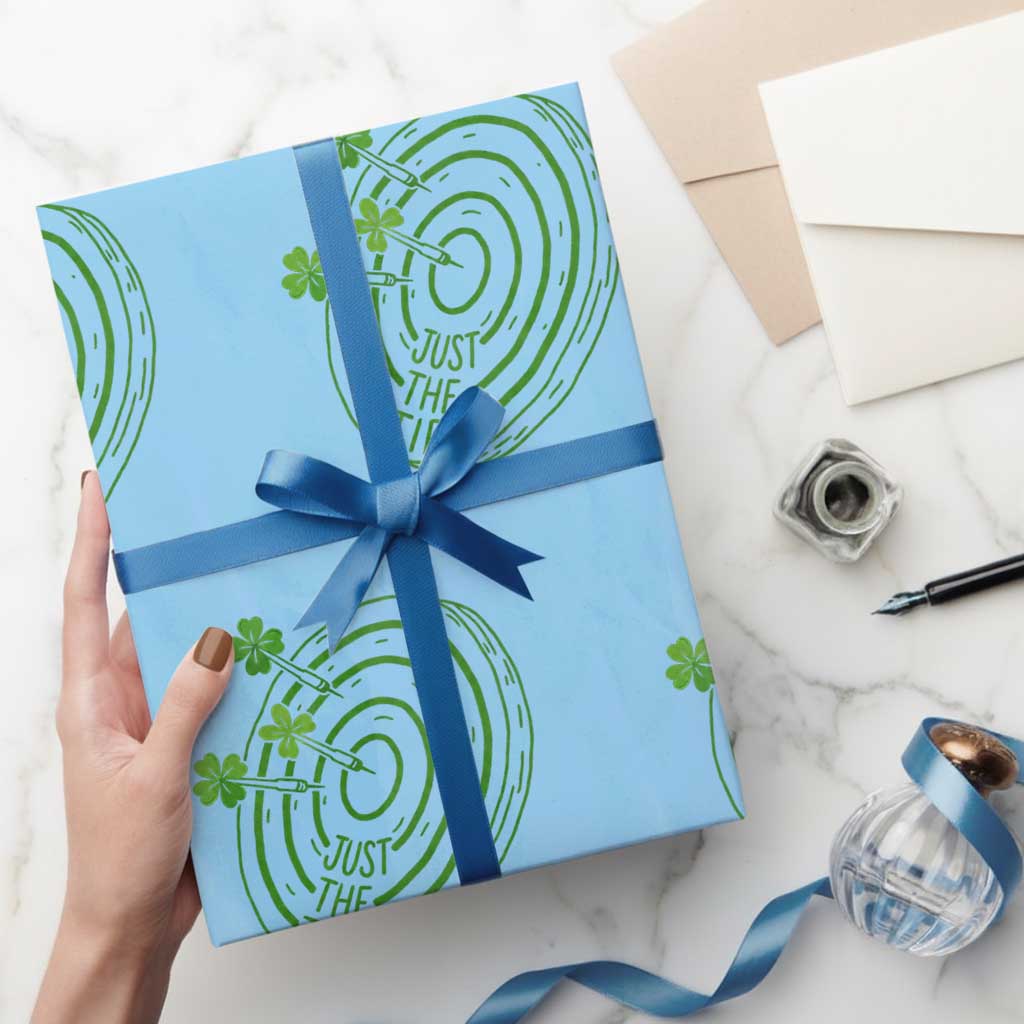 Dirty Humor Dartist St Patricks Day Gift Wrapping Paper Roll Just The Tip
