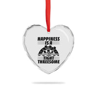 Dirty Joke Darts Gift Heart Crystal Glass Ornament Darts Happiness Is A Tight Threesome - Wonder Print Shop