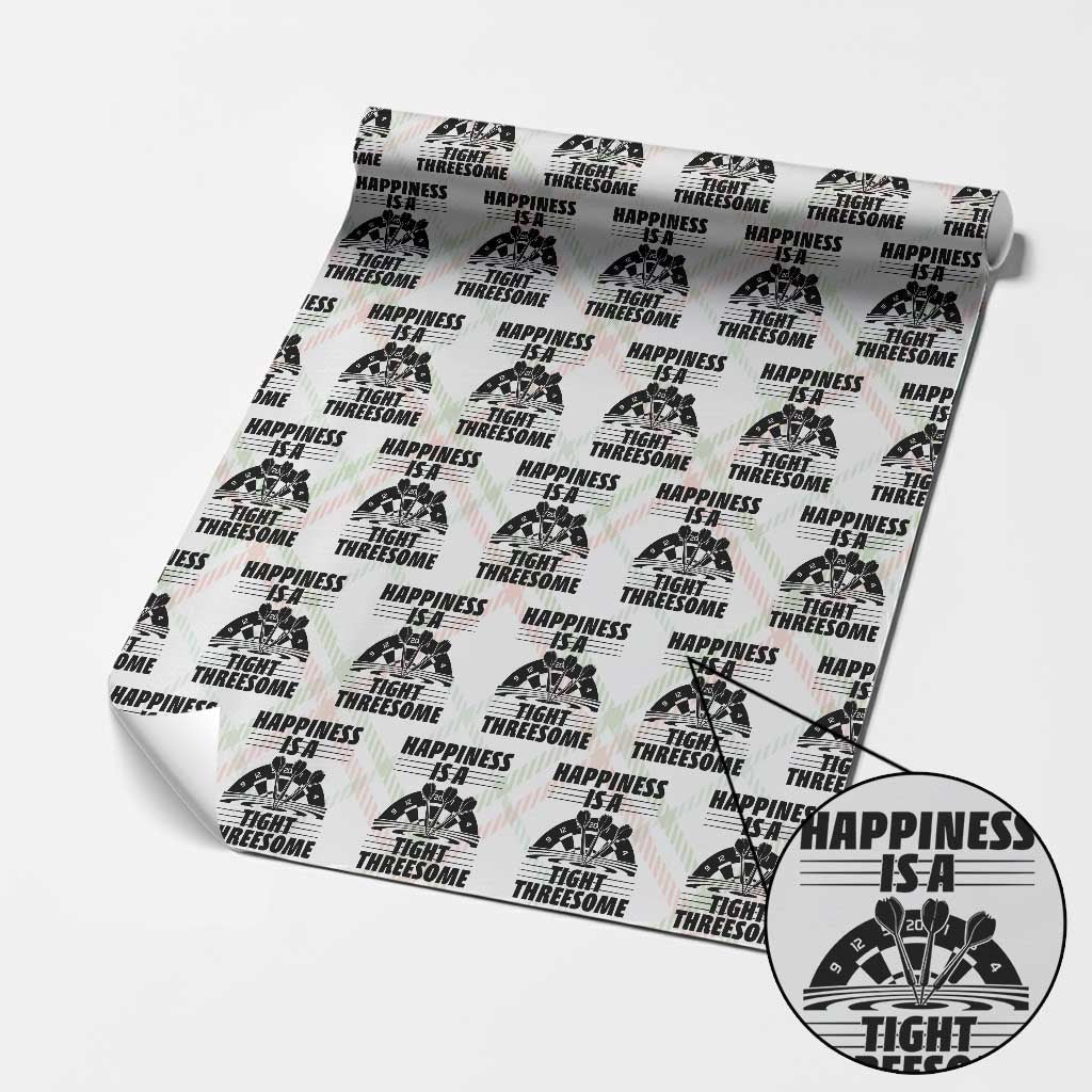 Dirty Joke Darts Gift Wrapping Paper Roll Darts Happiness Is A Tight Threesome - Wonder Print Shop