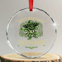 Dirty Sanchezs Tacos and Beer Funny Fiesta Crystal Glass Ornament Cerveza Cold as Your Exes Heart Mexican Party Humor