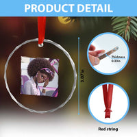 Disgusted Black Doll Meme Crystal Glass Ornament Funny Sassy Reaction Afro Girl With Attitude