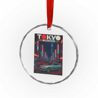 Distress JDM Tokyo Japan Drift Race Car Crystal Glass Ornament Retro Vintage Japanese Graphic - Wonder Print Shop