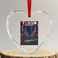 Distress JDM Tokyo Japan Drift Race Car Heart Crystal Glass Ornament Retro Vintage Japanese Graphic - Wonder Print Shop