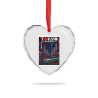 Distress JDM Tokyo Japan Drift Race Car Heart Crystal Glass Ornament Retro Vintage Japanese Graphic - Wonder Print Shop