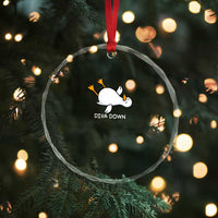 Diva Down Silly Goose Crystal Glass Ornament Funny Sarcastic Animal Meme