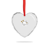 Diva Down Silly Goose Heart Crystal Glass Ornament Funny Sarcastic Animal Meme