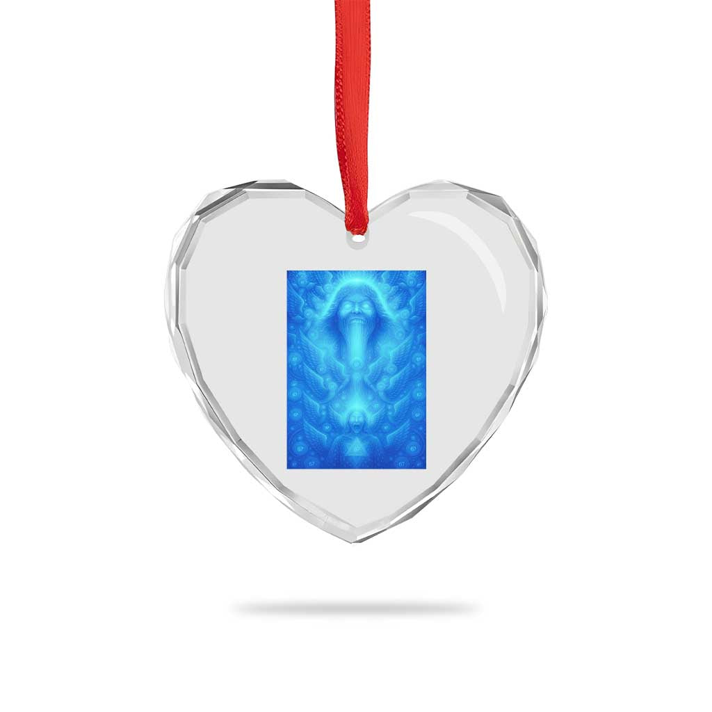 Divine 67 Meme Heart Crystal Glass Ornament Celestial Mason 6 7 Spiritual Six Seven Angelcore - Wonder Print Shop