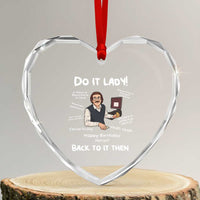 Do It Lady and Back To It Then Heart Crystal Glass Ornament Funny Office Joke Vintage Mustache Guy Meme - Wonder Print Shop