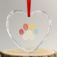 Do Not Ask Me For Life Advice Heart Crystal Glass Ornament Funny Sarcastic Dog Lover Gift