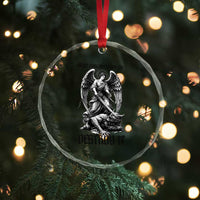 Do Not Make Peace With Evil Crystal Glass Ornament Archangel Saint Michael