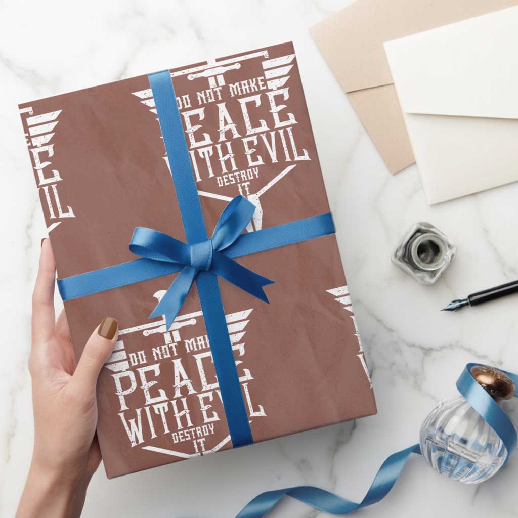 Do Not Make Peace With Evil Wrapping Paper Roll Catholic Protection Gift