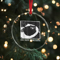 Do Not Perceive Me Funny Meme Cat Lover Crystal Glass Ornament Funny Cat Sarcstic Meme