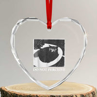 Do Not Perceive Me Funny Meme Cat Lover Heart Crystal Glass Ornament Funny Cat Sarcstic Meme
