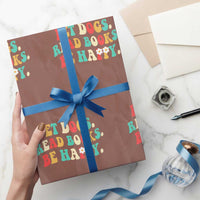 Dog Book Lover Wrapping Paper Roll Retro Groovy Flower Bookish Dog Mom Gift