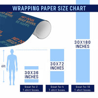 Dog Book Lovers Wrapping Paper Roll Retro Pet Dogs Read Books Be Happy