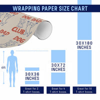 Dog Dad Club Wrapping Paper Roll Life is Better with Dogs Father's Day