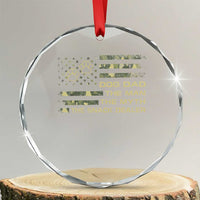 Dog Dad Crystal Glass Ornament Fathers Day Gift for Dog Lovers Camo American Flag USA - Wonder Print Shop