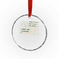 Dog Dad Crystal Glass Ornament Fathers Day Gift for Dog Lovers Camo American Flag USA - Wonder Print Shop