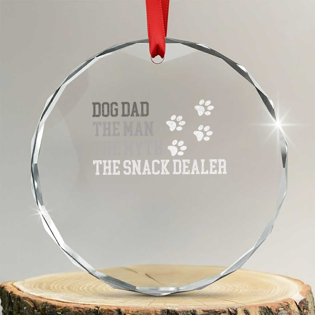 Dog Dad Crystal Glass Ornament Fathers Day Gift for Dog Lovers Retro Vintage - Wonder Print Shop