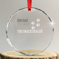 Dog Dad Crystal Glass Ornament Fathers Day Gift for Dog Lovers Retro Vintage - Wonder Print Shop