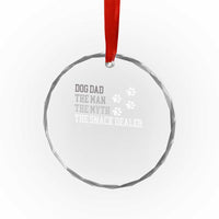 Dog Dad Crystal Glass Ornament Fathers Day Gift for Dog Lovers Retro Vintage - Wonder Print Shop