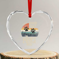 Dog Rescue Heart Crystal Glass Ornament Retro Its A Good Day to Adopt Rescue Dog - Wonder Print Shop