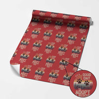 Dog Rescue Wrapping Paper Roll Retro Its A Good Day to Adopt Rescue Dog - Wonder Print Shop
