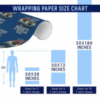 Dog Rescue Wrapping Paper Roll Retro Its A Good Day to Adopt Rescue Dog - Wonder Print Shop