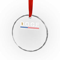 DOGE Department of Government Efficiency Crystal Glass Ornament - Wonder Print Shop