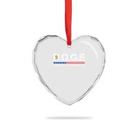 DOGE Department of Government Efficiency Heart Crystal Glass Ornament - Wonder Print Shop