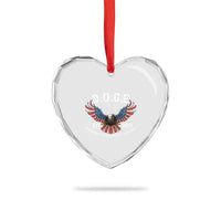 DOGE Department Of Government Efficiency Heart Crystal Glass Ornament Est 2025 American Eagle - Wonder Print Shop