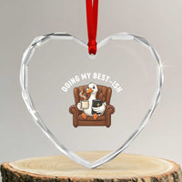 Doing My Best-ish Heart Crystal Glass Ornament Funny Silly Goose Sarcastic Joke