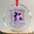 Domestic Violence Awareness Crystal Glass Ornament Halloween October Wear Purple Ghost - Wonder Print Shop